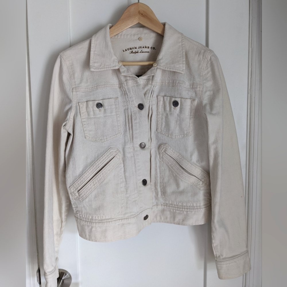 RL Jean Jacket Size M Off White